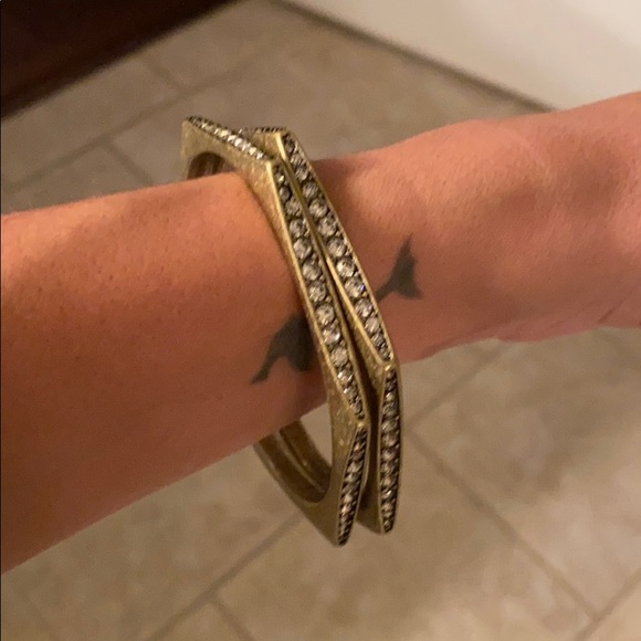 Medina Hexagon Pave Bracelet Set - Picture 2 of 4